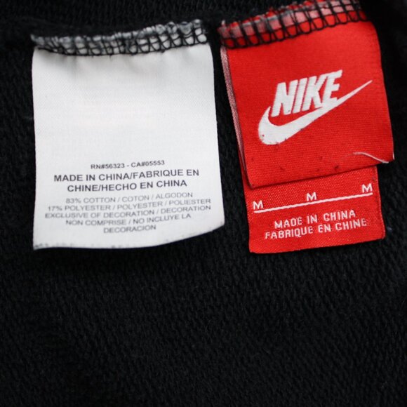 Nike Sweatpants Mens Medium Black Drawstring Fleece Swoosh Joggers w/ 32" inseam - Picture 10 of 12